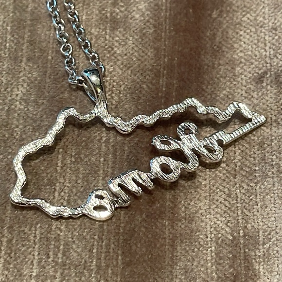 Kentucky State “Home” In Script Silver Necklace 16-18” - Picture 3 of 4